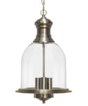 Vintage Glass Pendant Light Brass Hanging Antique Ceiling Chandelier Candle Lantern 