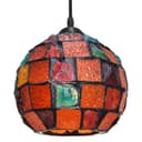 Vintage Hanging Stained Glass Ceiling Light Shade Pendant Mosaic Style Multi Colour 