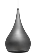 Modern Teardrop Ceiling Pendant Light Grey Pewter Lampshade Retro Brushed Metal 