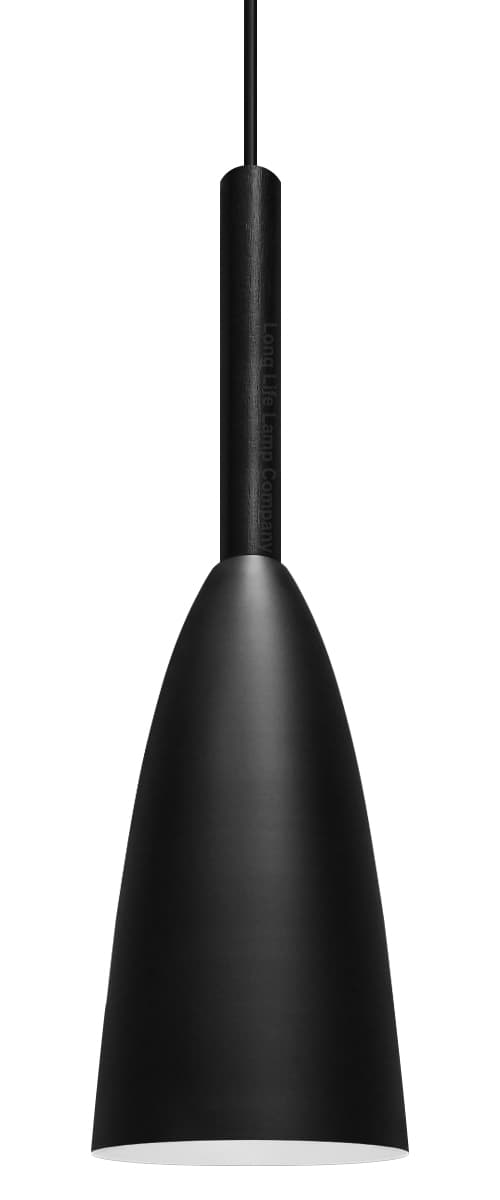Modern Scone Ceiling Pendant Light Black Metal Slim Lampshade Contemporary M0128 with 7w E14 Candle CW 