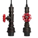 Industrial Pendant Light Rustic Metal Vintage Water Pipe Ceiling Light M0157 with 4W ST58