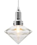 Retro Glass Diamond Shape Chrome Ceiling Pendant Light M0184
