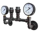 Vintage Industrial Pipe Wall Light with Twin Guage M0188P 