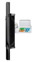 1 Gang Ethernet Port Data Socket CAT 5 Wall Plate Black Nickel Polished N442GME