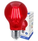 4W LED RED Light Bulb E27 Screw Cap Glass A60