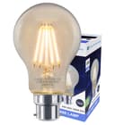 A60 4W LED Filament Light Bulb Warm White B22 Edison Screw Clear Glass