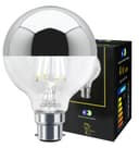 4w LED Crown Silver Light Bulb Mirror Top B22 Cool White
