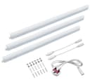 24w LED T5 Under Cabinet Link Light 6000k Cool White 220-240v AC Pack of 3 x 575mm with Plug UC575
