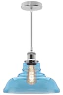 Modern Vintage Blue Glass Dome Ceiling Pendant Lamp M0235