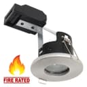 240v Brushed Nickel Bathroom  Fire Rated Downlight IP65 GU10