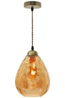 Modern Vintage Smoked Teardrop Gold Glass Ceiling Pendant Lamp M0239