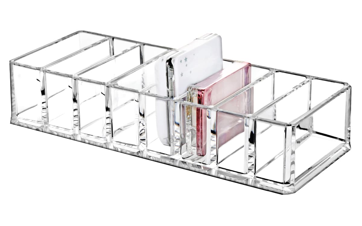 Cosmetic Clear Make Up Organiser Acrylic 8 Sections for Eye Shadow Palette Face Powder M8113