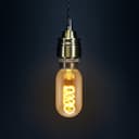 4w LED Vintage Edison Style Spiral Filament Bulb Smoked Gold Glass  E27 Teardrop T45