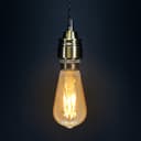 Retro Vintage LED 6w Dimmable Squirrel Cage Bulb Smoked Gold Glass ST58 B22