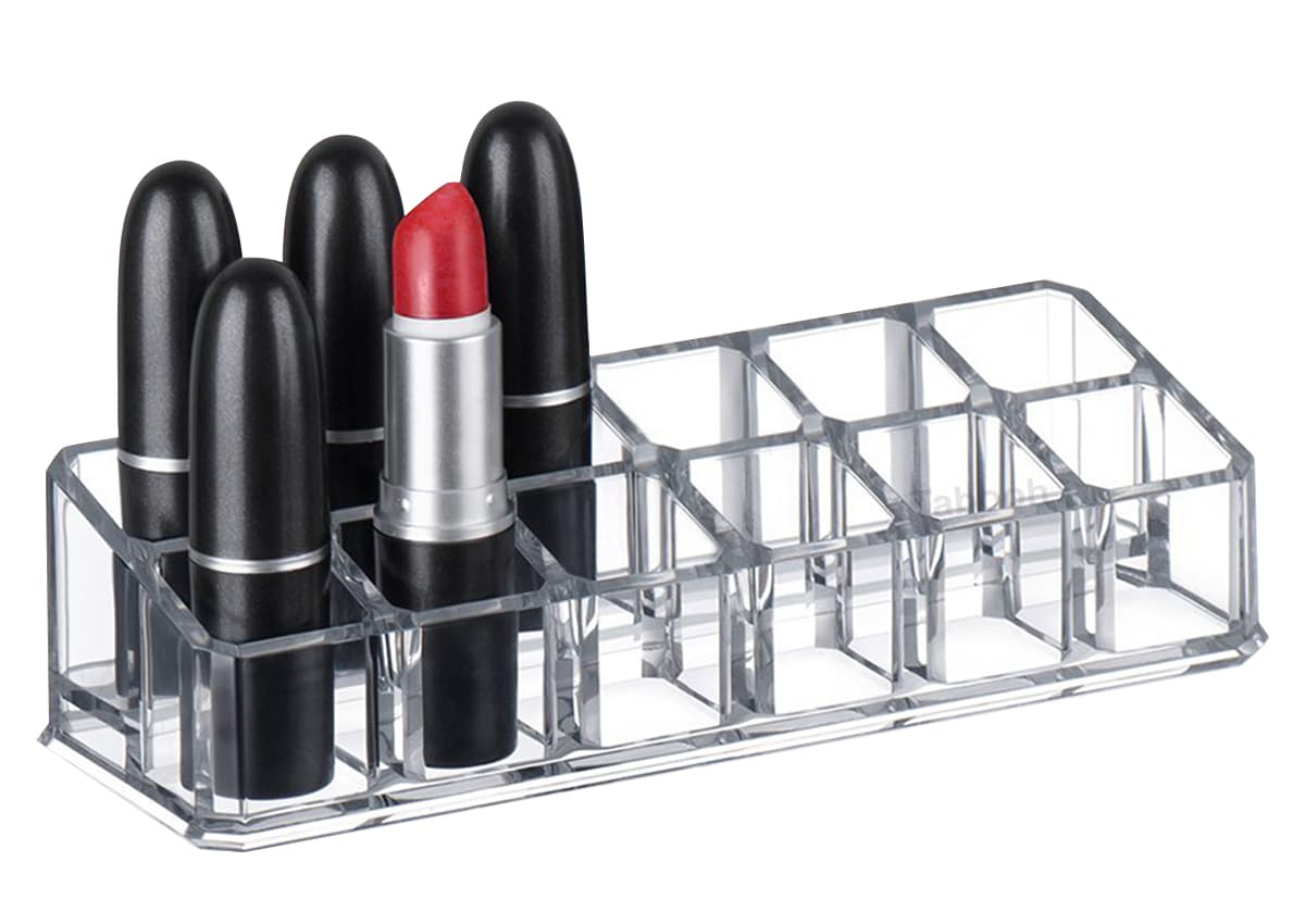 Cosmetic Clear Make Up Organiser Acrylic 12 Sections for Lipstick Lip gloss Nail Polish M8206