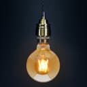 Retro Vintage LED 4w Globe Edison Style Filament Bulb Smoked Gold Glass G95 B22 