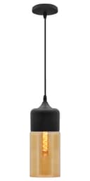 Retro Amber Glass Pendant Hanging Ceiling Light Shade Cylinder Nordic Lamp Holder H3001
