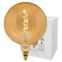 4w Industrial Vintage LED Globe E27 Amber Smoked Glass G250