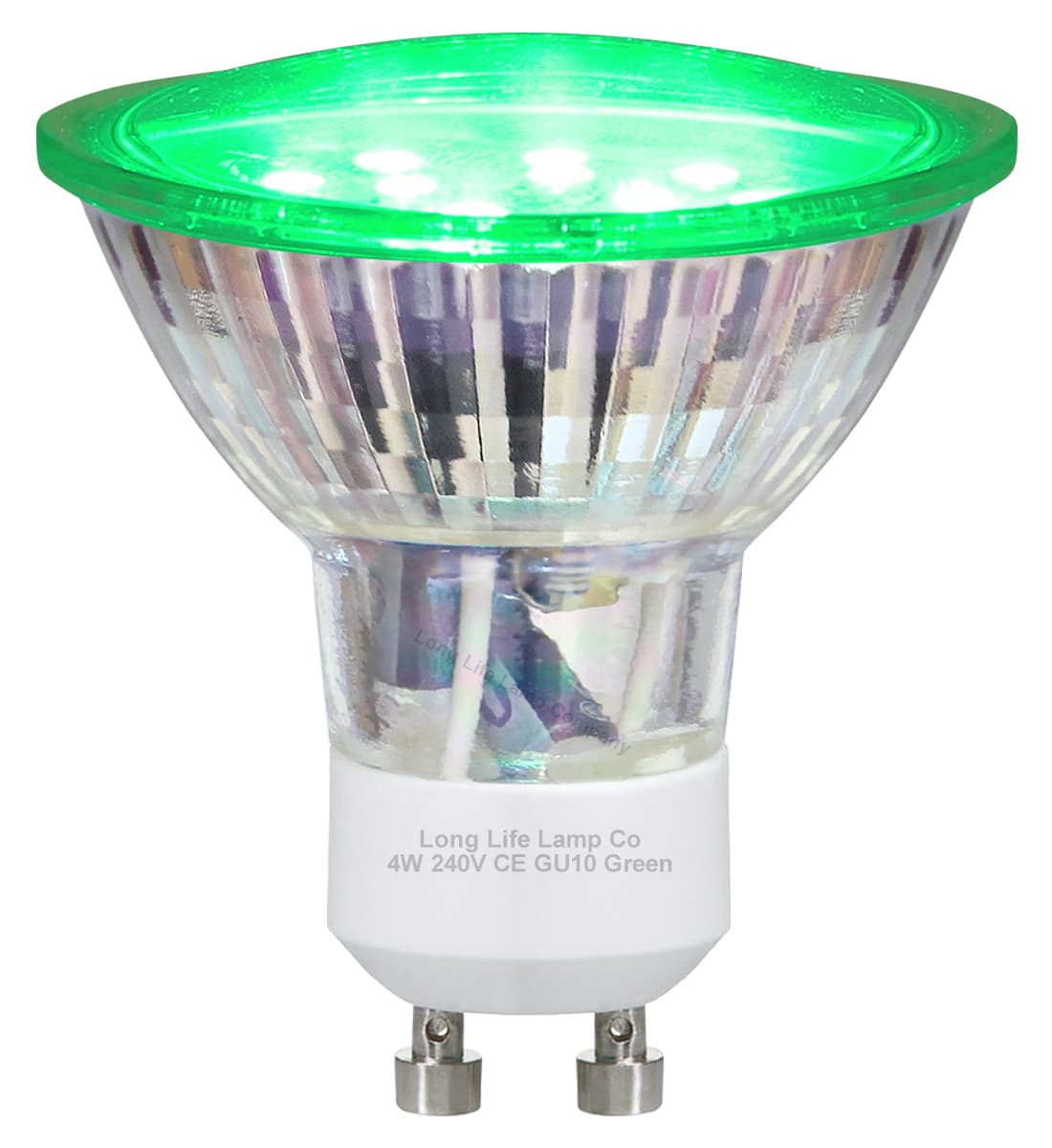 4w Green GU10 LED Colour Light Bulb