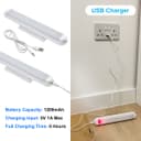 LED Magnetic USB Rechargeable Under Cabinet Night Lights with Touch Sensor Cool White RNL02
