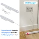 LED Magnetic USB Rechargeable Under Cabinet Night Lights With Touch Sensor Cool White RNL03