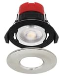 8W Fire Rated Downlights Dimmable Brushed Chrome 
