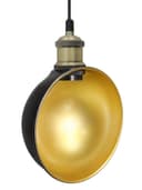 Industrial Vintage Brass Half Scone Pendant Light H3017