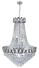 Large Ceiling Crystal Pendant Chandelier Suspended Chrome Frame Cascading Droplets H3033