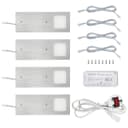 20w LED Under Cabinet Kitchen Lights Slim Rectangular Cool White 6500k Kit of 4 UC01