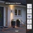 12W LED Double Outdoor Wall With PIR Movement Sensor Stainless Steel Warm White ZLC345SEN