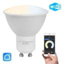 2 Pack Wifi 5W GU10 LED Smart Light Bulb Warm White to Cool White Alexa Google Controlled by Smartphone 