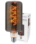 4w LED Glass Vertical Strip Bottle Light Bulb Smoked Grey E27 Coil Filament GREYVSBOTTLE