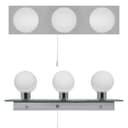 Opaque 3 Mini Globe Bathroom Mirror Light with Pull Cord IP44 H3053