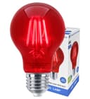 6W LED RED Light Bulb E27 Screw Cap Glass A60