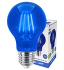 6W LED BLUE Light Bulb E27 Screw Cap Glass A60