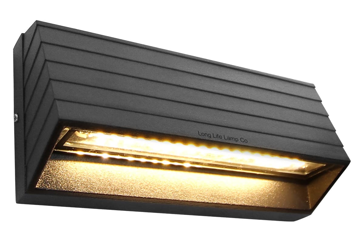 Modern LED Wall Light Down or Up Path Brick Surface Mount Light Matt Black in Warm White ZLC039WW 