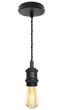 Industrial Vintage Ceiling Pendant Lamp Holder Matte Black E27 Fitting H3065