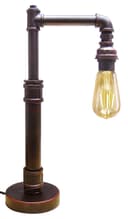 Vintage Industrial Water Pipe Table Lamp Copper Rustic Bedside Desk Lamp 