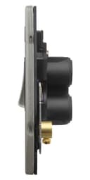 45Amp Cooker Switch Neon Indicator Double Pole Brush Chrome Screwless Plate N327DME