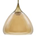 Modern Vintage Ceiling Hanging Brass Amber Glass Pendant Lamp Shade H3025