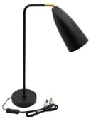 Modern Black Metal Table Lamp Adjustable Scone Shade Brass Joint H3019
