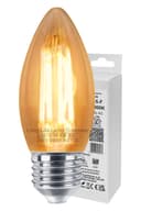 Vintage 4w LED Candle E27 Filament Light Bulb Edison Screw Smoked Gold Glass 2 Pack