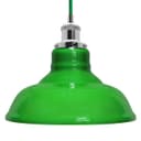 Green Ceiling Lamp Shade Pendant Light Industrial Chrome Lamp Holder Fitting H3046