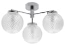 Modern Chrome 3 Way Ceiling Glass Globe Shades Light H3061 with 3 x E14 Candle 5w 