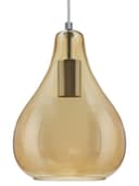 Modern Tear Drop Ceiling Pendant Light Glass Smoked Amber Lamp Shade H3067