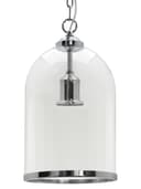 Chrome Vintage Ceiling Pendant Light Glass Lamp Shade Bell Chain Lantern H3070