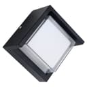12W Outdoor Modern Square Black LED Wall Light Opal Diffuser 3000K ZLC363B