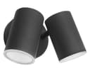 Modern 11W LED Outdoor Twin Garden Wall Light Black Warm White ZLC346B