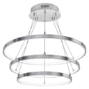 Modern Round Chandelier LED 3 Ring Ceiling Pendant Light Cool White 