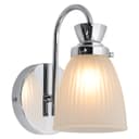 Modern Bathroom Wall Light Chrome IP44 Frosted Glass H3082 with G9 LED 5w Warm White